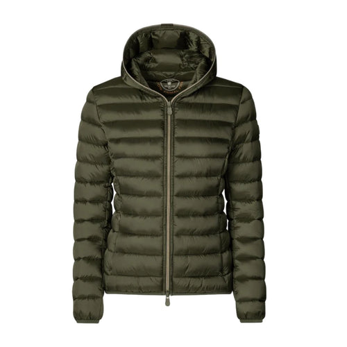 SAVE THE DUCK Save The Duck - Giubbotto Cappuccio Verde D33620W da donna