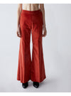 SHAFT Shaft - Pantalone Velvet Milly Bordeaux BI1D30T1000 da donna