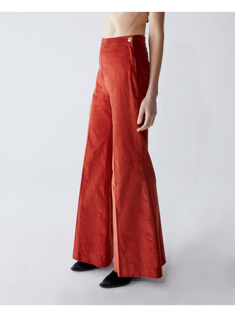 SHAFT Shaft - Pantalone Velvet Milly Bordeaux BI1D30T1000 da donna