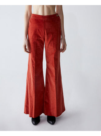SHAFT Shaft - Pantalone Velvet Milly Bordeaux BI1D30T1000 da donna