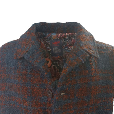 BOB Bob - Cappotto Monopetto Fantasia Blu A24VENUS123 da uomo