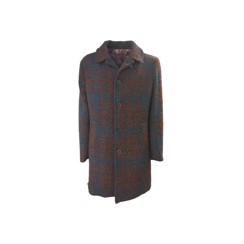 BOB Bob - Cappotto Monopetto Fantasia Blu A24VENUS123 da uomo