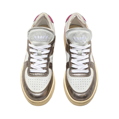 Diadora - Mi Basket Row Cut Metal Bianco/fucsia 201.180207 da donna