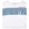 MONNALISA Monnalisa - T-shirt Frange Bia/celeste 9958 11C604 3206 da bambino