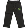 RICHMOND Richmond - Pantalone Nero Logo Lime RIP24121PANE da bambino