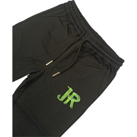 RICHMOND Richmond - Pantalone Nero Logo Lime RIP24121PANE da bambino