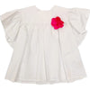 NANAN Nanan - Blusa Bianca C/fiore Fuxia E24489 da bambino