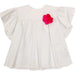 NANAN Nanan - Blusa Bianca C/fiore Fuxia E24489 da bambino