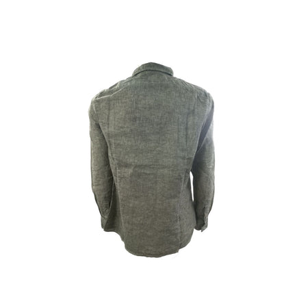 BOB Bob - Camicia Lino Collo Francia Militare R00403 da uomo
