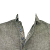 BOB Bob - Camicia Lino Collo Francia Militare R00403 da uomo