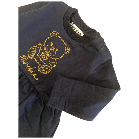 moschino Moschino - Abito Blu 40016 Orso Beige MDV0BQ LDA17 da bambino
