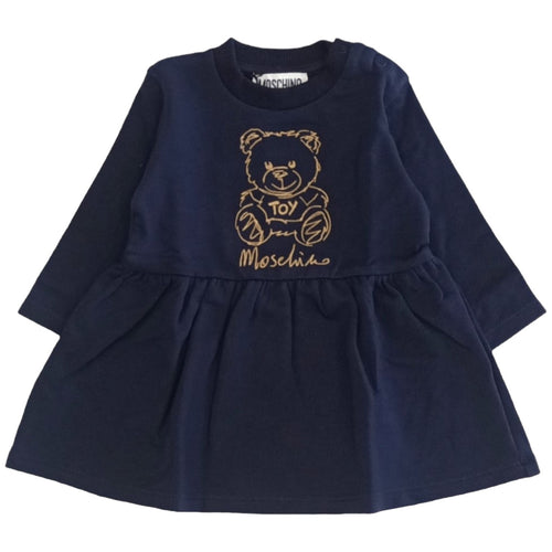 moschino Moschino - Abito Blu 40016 Orso Beige MDV0BQ LDA17 da bambino