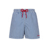 SAINT BARTH Saint Barth - Boxer Mare A Righe Bianco/blu GUSAVIA da uomo