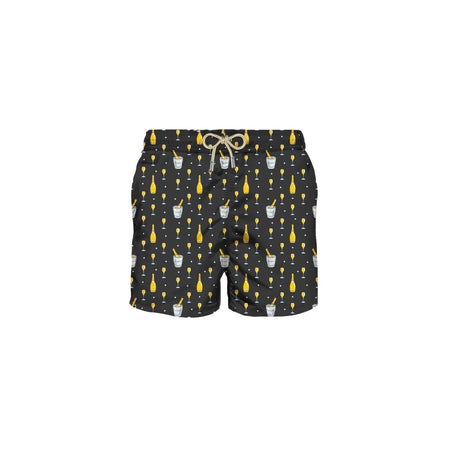 SAINT BARTH Saint Barth - Boxer Mare Nero LIGHTING MICRO da uomo