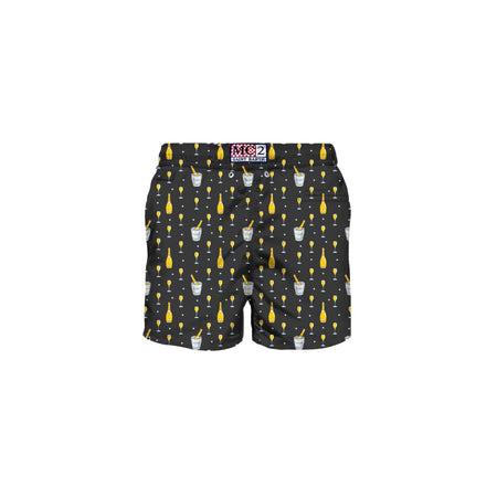 SAINT BARTH Saint Barth - Boxer Mare Nero LIGHTING MICRO da uomo