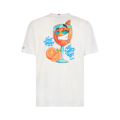 SAINT BARTH Saint Barth - T-shirt Spritz Bianco 03468F da uomo
