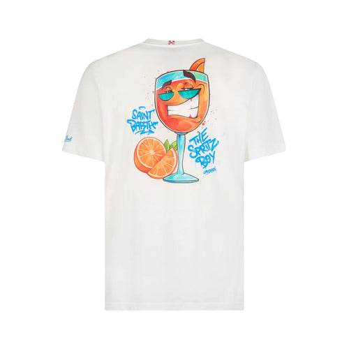 SAINT BARTH Saint Barth - T-shirt Spritz Bianco 03468F da uomo