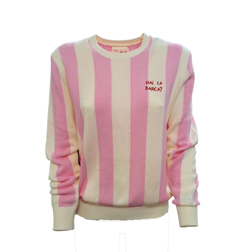 SAINT BARTH Saint Barth - Maglione Rosa Barca NEW QUEEN S 00736F da donna