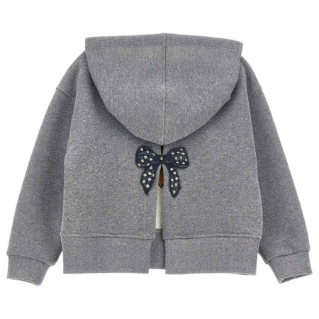 MONNALISA Monnalisa - Felpa C/cappuccio Grigio Lurex 19D609 4005 da bambino