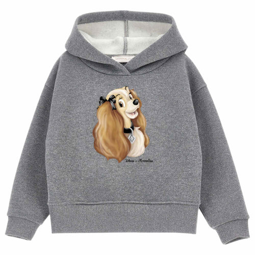 MONNALISA Monnalisa - Felpa C/cappuccio Grigio Lurex 19D609 4005 da bambino