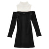 MONNALISA Monnalisa - Abito 5001 Nero/panna A Costine 41D901 4213 da bambino