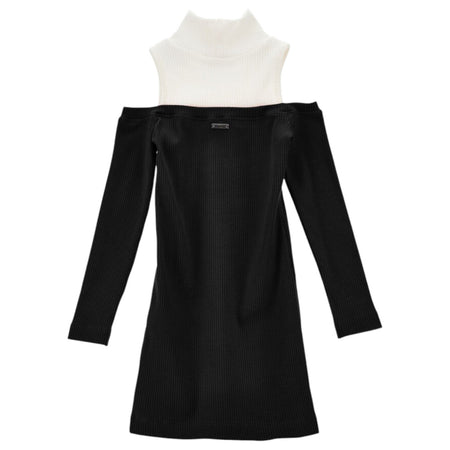 MONNALISA Monnalisa - Abito 5001 Nero/panna A Costine 41D901 4213 da bambino