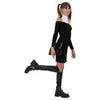MONNALISA Monnalisa - Abito 5001 Nero/panna A Costine 41D901 4213 da bambino