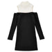 MONNALISA Monnalisa - Abito 5001 Nero/panna A Costine 41D901 4213 da bambino