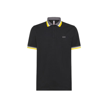 SUN68 Sun68 - Polo Multistripes Nero A34117 da uomo