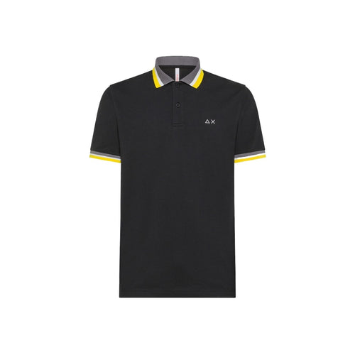 SUN68 Sun68 - Polo Multistripes Nero A34117 da uomo