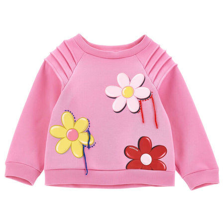 MONNALISA Monnalisa - Felpa Rosa/fuxia C/fiori 0093 19D628 4010 da bambino