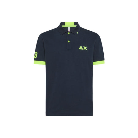 SUN68 Sun68 - Polo Logo Fluo Navy Blue A34122 da uomo