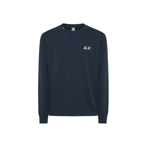 SUN68 Sun68 - Felpa Girocollo Navy Blue F34103 da uomo