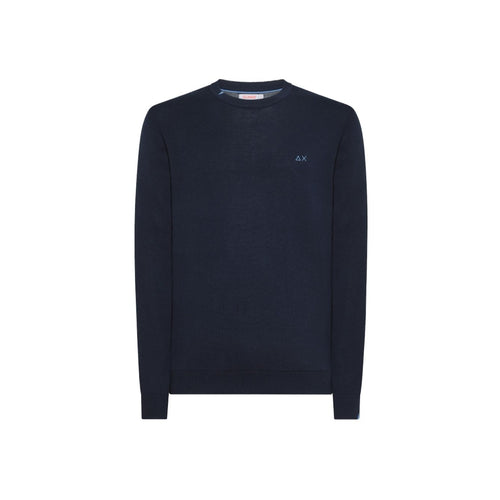 SUN68 Sun68 - Maglione Solid Navy Blue K34101 da uomo