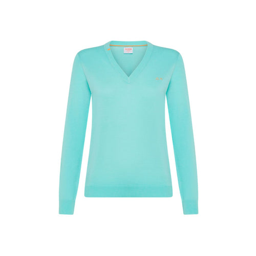 SUN68 Sun68 - Maglia V Turchese K34202 da donna