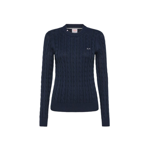 SUN68 Sun68 - Maglia Cable Navy Blue K34218 da donna
