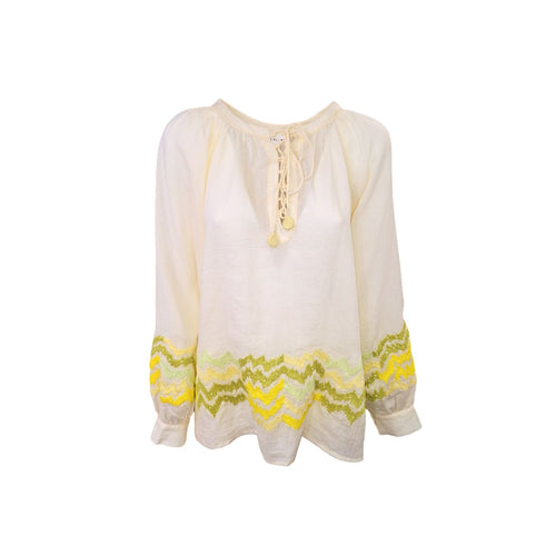 SKILLS & GENES Skills & Genes - Blusa Crema Con Ricami W274B01 da donna