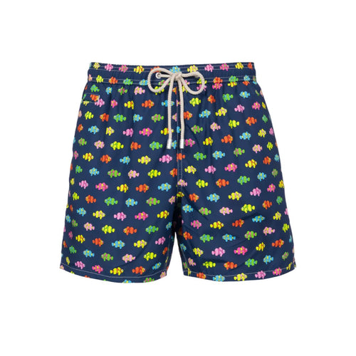 SAINT BARTH Saint Barth - Boxer Clownfish Blu 02949F da uomo