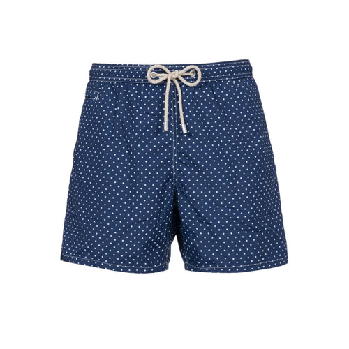SAINT BARTH Saint Barth - Boxer Mare Pois Blu 04082F da uomo