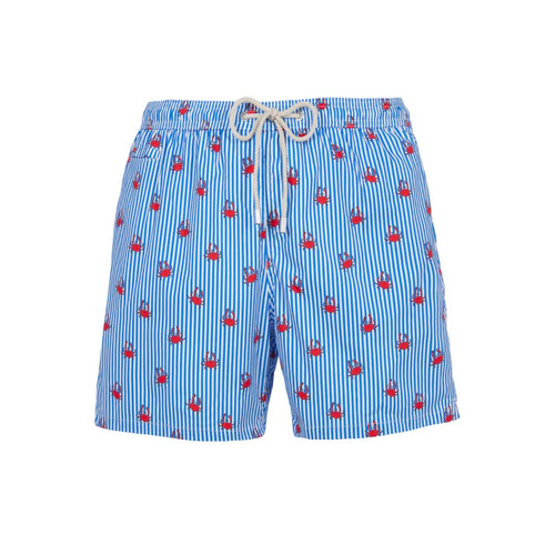 SAINT BARTH Saint Barth - Boxer Mare Granchi A Righe Azz. COMFORT 03216F da uomo