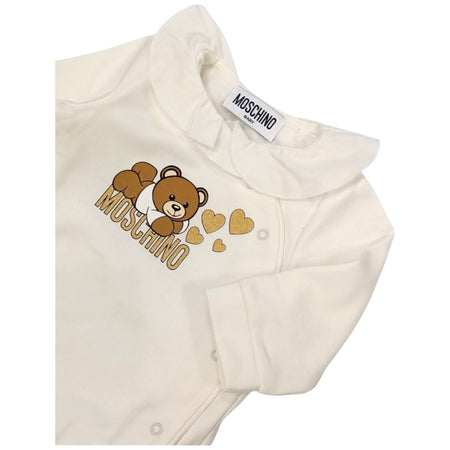 moschino Moschino - Tutina Panna Orso/cuori MDT018 LCA80 da bambino