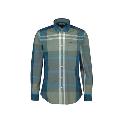 BARBOUR Barbour - Camicia Harris Fantasia Verde Militare MSH5071 da uomo