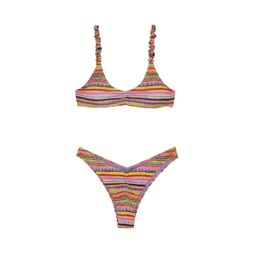 ME FUI Me Fui - Bikini Righe Fantasia Multicolor MF24-0141X1 da donna