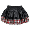MONNALISA Monnalisa - Gonna Ecopelle Nero/tartan Rosso 31D703 4404 da bambino