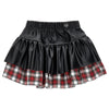 MONNALISA Monnalisa - Gonna Ecopelle Nero/tartan Rosso 31D703 4404 da bambino