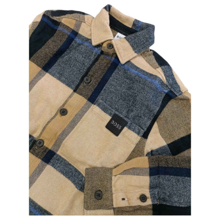 BOSS Boss - Camicia 269 Quadri Biscotto J51129 da bambino