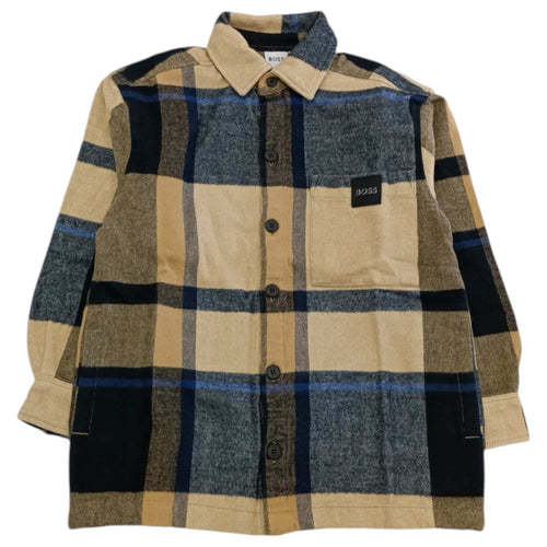 BOSS Boss - Camicia 269 Quadri Biscotto J51129 da bambino