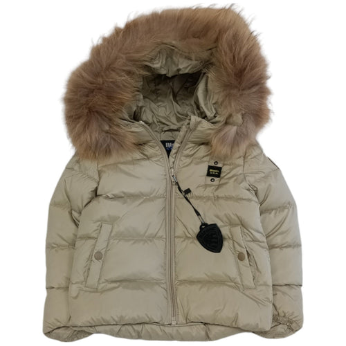 Blauer - Piumino 301 Beige C/pelliccia 24WBBXC02550 da bambino