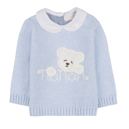 NANAN Nanan - Tutina 2 Pz. Celeste Filo C/orso I24019 da bambino