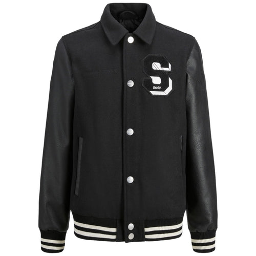 JACK & JONES Jack & Jones - Giubbotto Nero/panna College 12261333 da bambino